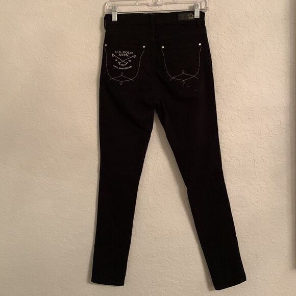 US Polo Assn High Skinny Black Jeans Size 4 - Picture 3 of 15
